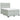 Pat box spring cu saltea, gri deschis, 160x200 cm, catifea