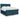 Pat box spring cu saltea, albastru, 180x200 cm, catifea