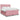 Pat box spring cu saltea, roz, 180x200 cm, catifea