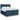 Pat box spring cu saltea, albastru, 200x200 cm, catifea