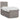 Pat box spring cu saltea, gri taupe, 80x200 cm, textil