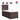 Pat box spring cu saltea, maro închis, 80x200 cm, textil