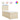 Pat box spring cu saltea, crem, 90x190 cm, textil