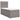 Pat box spring cu saltea, gri taupe, 90x190 cm, textil