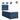 Pat box spring cu saltea, albastru, 90x190 cm, textil