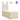 Pat box spring cu saltea, crem, 90x200 cm, textil