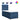 Pat box spring cu saltea, albastru, 90x200 cm, textil