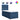 Pat box spring cu saltea, albastru, 90x200 cm, textil