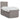 Pat box spring cu saltea, gri taupe, 100x200 cm, textil