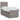 Pat box spring cu saltea, gri taupe, 100x200 cm, textil