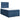 Pat box spring cu saltea, albastru, 120x190 cm, material textil