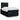 Pat box spring cu saltea, negru, 120x200 cm, textil