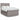 Pat box spring cu saltea, gri taupe, 140x200 cm, textil