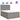 Pat box spring cu saltea, gri taupe, 140x200 cm, textil