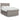 Pat box spring cu saltea, gri taupe, 140x200 cm, textil