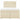 Pat box spring cu saltea, crem, 140x200 cm, textil