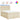 Pat box spring cu saltea, crem, 140x200 cm, textil