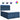 Pat box spring cu saltea, albastru, 140x200 cm, textil