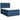 Pat box spring cu saltea, albastru, 140x200 cm, textil
