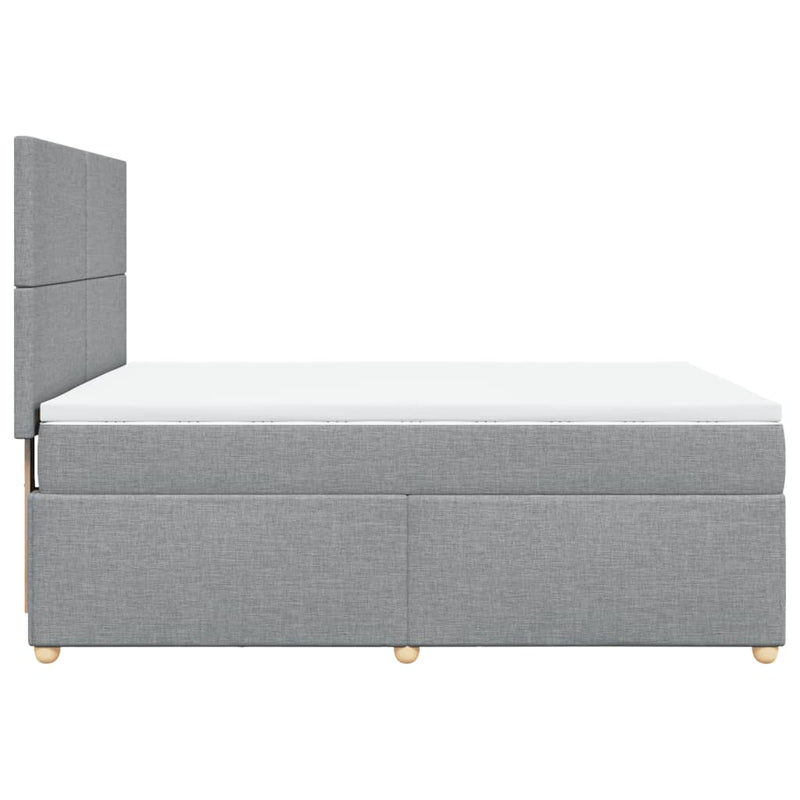 Pat continental, gri deschis, 140x200 cm, material textil
