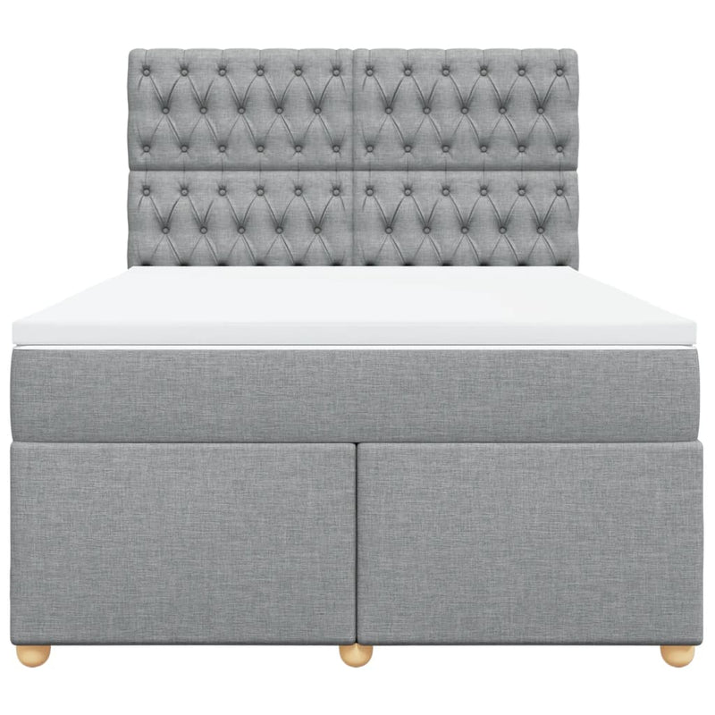 Pat continental, gri deschis, 140x200 cm, material textil