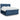 Pat box spring cu saltea, albastru, 180x200 cm, material textil