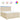 Pat box spring cu saltea, crem, 200x200 cm, textil