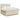 Pat box spring cu saltea, crem, 200x200 cm, textil