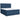 Pat box spring cu saltea, albastru, 200x200 cm, textil