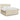 Pat box spring cu saltea, crem, 200x200 cm, textil