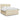 Pat box spring cu saltea, crem, 200x200 cm, textil