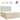 Pat box spring cu saltea, crem, 200x200 cm, textil