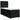 Pat box spring cu saltea, negru, 90x200 cm, textil