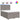 Pat box spring cu saltea, gri taupe, 140x200 cm, textil