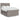 Pat box spring cu saltea, gri taupe, 140x200 cm, textil