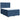 Pat box spring cu saltea, albastru, 140x200 cm, textil
