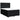 Pat box spring cu saltea, negru, 140x190 cm, textil