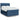 Pat box spring cu saltea, albastru, 140x200 cm, textil