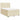 Pat box spring cu saltea, crem, 140x200 cm, textil
