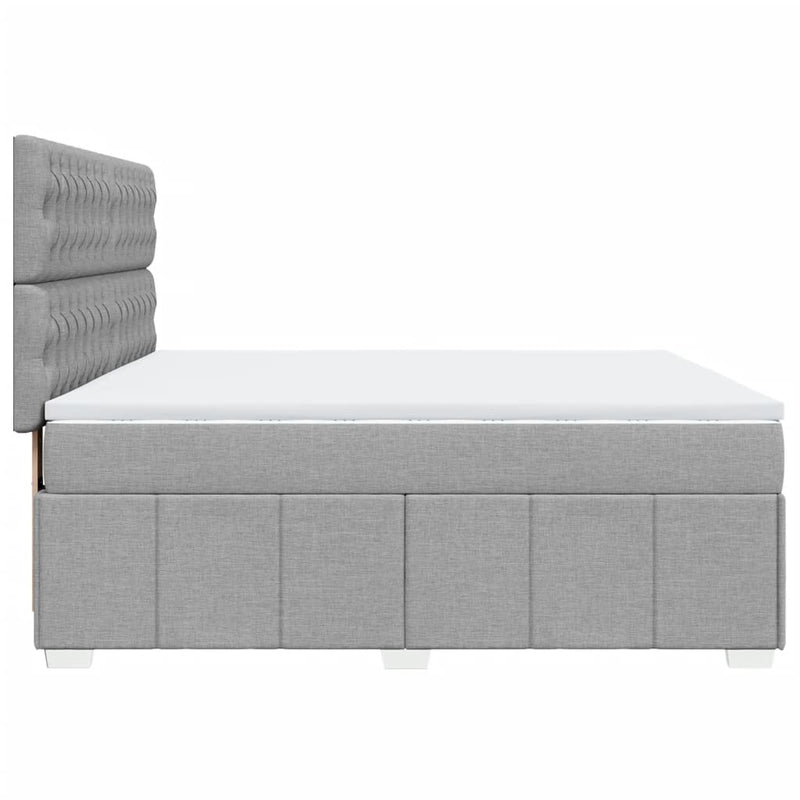 Pat continental, gri deschis, 180x200 cm, material textil