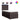 Pat box spring cu saltea, maro închis, 80x200 cm, textil