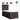 Pat box spring cu saltea, maro închis, 80x200 cm, textil