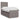 Pat box spring cu saltea, gri taupe, 90x190 cm, textil