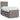 Pat box spring cu saltea, gri taupe, 90x190 cm, textil