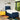 Pat box spring cu saltea, albastru, 100x200 cm, textil