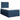 Pat box spring cu saltea, albastru, 120x200 cm, textil