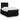 Pat box spring cu saltea, negru, 120x200 cm, textil