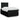 Pat box spring cu saltea, negru, 120x200 cm, textil