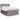 Pat box spring cu saltea, gri taupe, 140x200 cm, textil