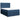 Pat box spring cu saltea, albastru, 140x200 cm, textil